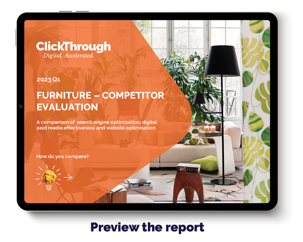 UK Furniture Brands Digital Marketing Benchmark Report, Q1 2023